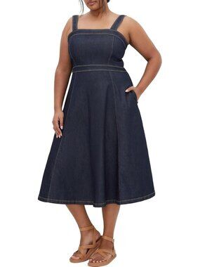 Dark Denim Plus Size Dress - Stylish and Flattering for Every Occasion
